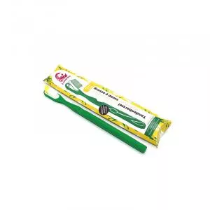 Lamazuna Bioplastic toothbrush with replaceable head, soft, green