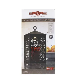 Candle Warmers Scroll candle warming lantern black