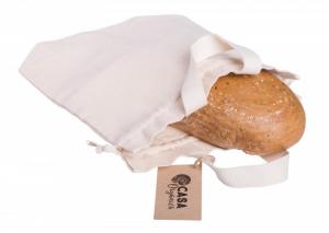 Bread bag - made of bio-cotton, with drawstring