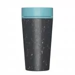 Circular Cup (340 ml) - black/turquoise - from disposable paper cups