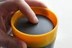 Circular Cup (340 ml) - black/turquoise - from disposable paper cups