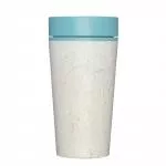 Circular Cup (340 ml) - cream/turquoise - from disposable paper cups