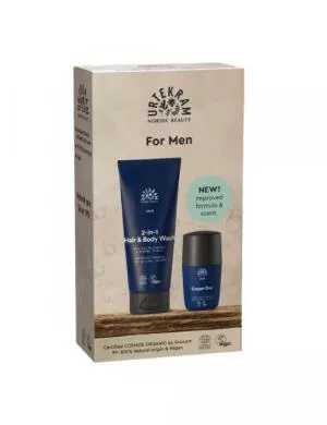Urtekram MEN gift set (shower gel / shampoo 2in1, deodorant)
