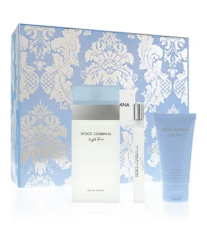 Dolce & Gabbana Light Blue gift set for women eau de toilette 100 ml + body cream 50 ml + eau de toilette 10 ml
