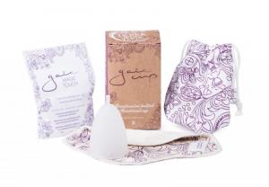 Menstrual cup - small - package including slip liner and cleaner