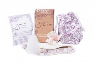 Menstrual cup - large - package including slip liner and cleaner