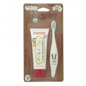  Action set Children's toothpaste - Strawberry (50 g) Children's toothbrush Bunny - discounted set
