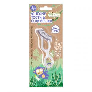 Jack n Jill Children's silicone toothbrush for teeth and gums (1 piece) - for children from 2 to 5 years old