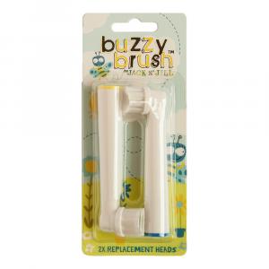 Replacement heads for Buzzy Brush electric toothbrush (2 pcs) - for interactive toothbrush with 3 types of melodies