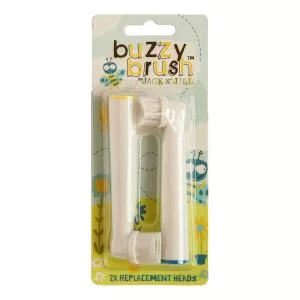 Jack n Jill Replacement heads for Buzzy Brush electric toothbrush (2 pcs) - for interactive toothbrush with 3 types of melodies