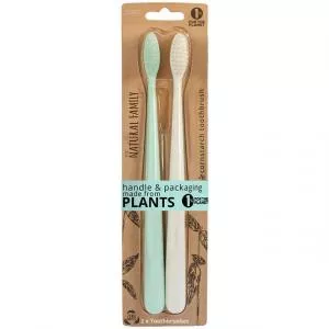 Jack n Jill NFco. SOFT toothbrush set - mint white (2 pcs) - made from corn starch without gmo