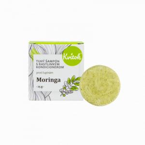 Solid shampoo with anti-dandruff conditioner Moringa (25 g) - shiny, dandruff-free hair