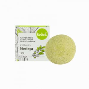 Solid shampoo with anti-dandruff conditioner Moringa XXL (50 g) - shiny, dandruff-free hair