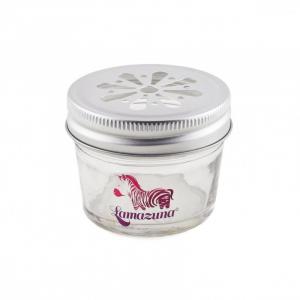 Glass container for solid cosmetics - for storing and transporting solid cosmetics