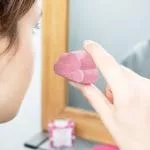 Lamazuna Stiff facial cleansing soap for dry and sensitive skin - hibiscus (25 g)