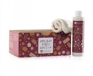 laSaponaria Holiday Vibes gift pack - shower gel and exfoliating gloves