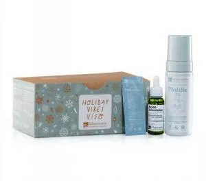 laSaponaria Holiday Vibes gift package - facial cleansing foam and hyaluronic acid serum
