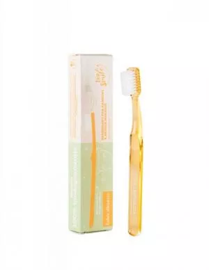 laSaponaria Children's toothbrush - apricot - 100% natural materials