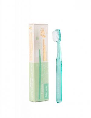 Children's toothbrush - green - 100% natural materials