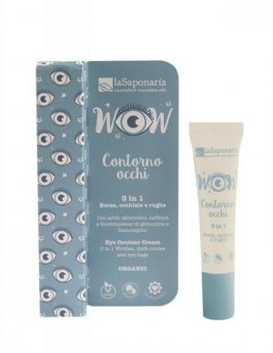 Eye Contouring Cream 3 in 1 BIO (15 ml) - for wrinkles, circles and bags under the eyes