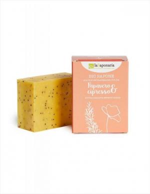 Solid olive soap BIO - Poppy and cypress (100 g)