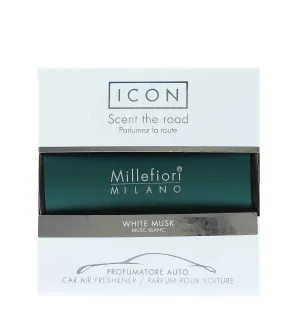 Millefiori Icon Classic White Musk car fragrance green