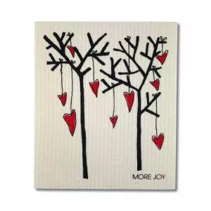More Joy Washable Universal Cloth - Trees and Hearts - 100% Compostable