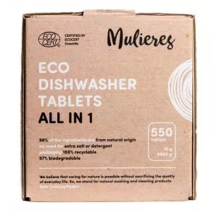 Mulieres Dishwasher tablets - all in one BIO (550 pcs) - with ecocert certification