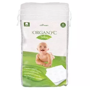 Organyc Children's cleaning cotton squares (60 pcs) - 100% organic cotton