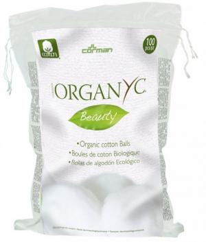 Exfoliating cotton balls (100 pcs) - 100% organic cotton