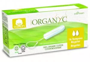 Organyc Tampons Regular (16 pcs) - 100% organic cotton, 2 drops