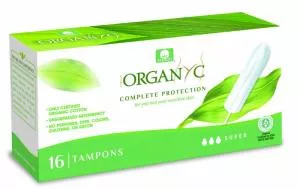Organyc Super Tampons (16 pcs) - 100% organic cotton, 3 drops