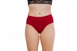 Pinke Welle Menstrual Panties Bikini Red - Medium - 100 Days exchange Policy and light menstruation (XL)