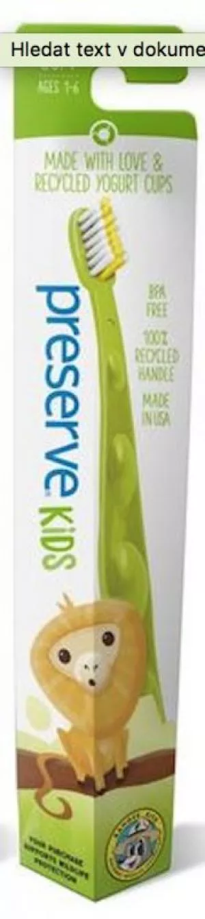 Preserve Children's toothbrush (soft) - green - made from recycled yoghurt cups