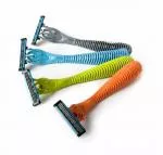 Preserve Triple shaver (incl. 2 heads) - dark purple - with 3 blades, made of recycled plastic