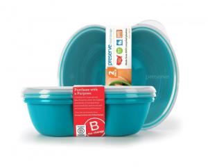 Snack box (2 pcs) - blue - made of 100% recycled plastic