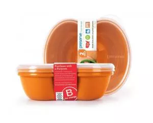 Preserve Snack box (2 pcs) - orange - made of 100% recycled plastic
