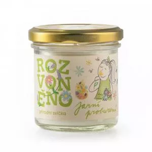 Rozvoněno Scented candle - Spring Awakening (130 ml) - with citrus and palm rose