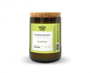 The Greatest Candle Candle in a wine bottle (170 g) - green fruit - lasts approx. 50 hours