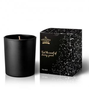 Scented candle in black glass (170 g) - fig