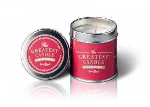 Scented candle in a tin (200 g) - wood and spices