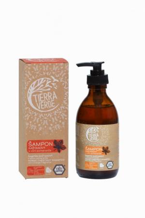 Chestnut shampoo for strengthening hair with orange (230 ml)