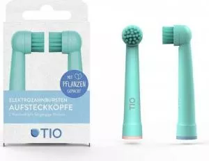 TIO Replacement head for el. toothbrush (2 pcs) - icy/coral - compatible with oral-b toothbrush models