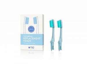 Replacement toothbrush heads (medium) (2 pcs) - ice blue