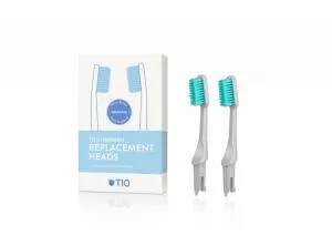TIO Replacement toothbrush heads (medium) (2 pcs) - pebble grey