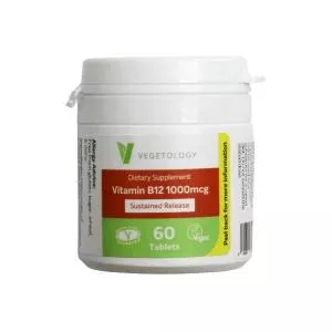 Vegetology Vegetology Vitamin B12 1000µg (Cyanocobalamin) gradual release 60 tablets