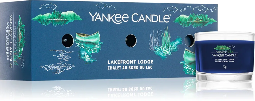 Lakefront Lodge votive candle in glass 3 x 37 g 3x37 g
