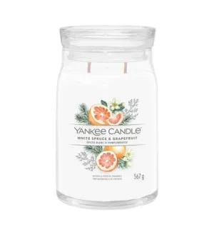 Yankee Candle White Spruce & Grapefruit signature large candle 567 g