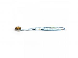 Toothbrush with gold and activated charcoal blue - medium