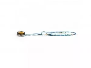 Nano-b Toothbrush with gold and activated charcoal blue - medium